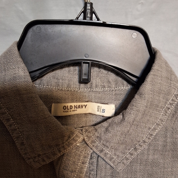 Old Navy Button Down Gray Shirt Size S - Picture 7 of 7